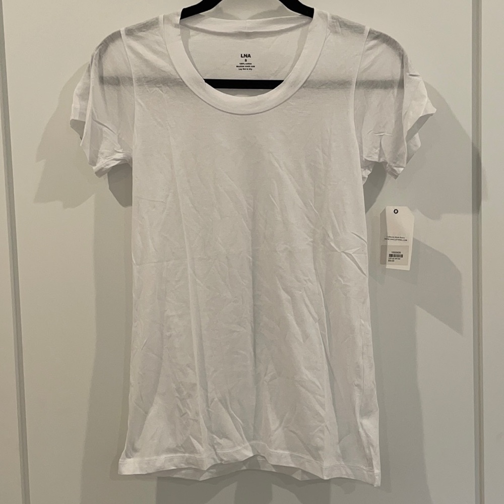 Lna short sleeve white tee